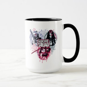 Suicide Squad   Squad Girls Graffiti Abzeichen Tasse