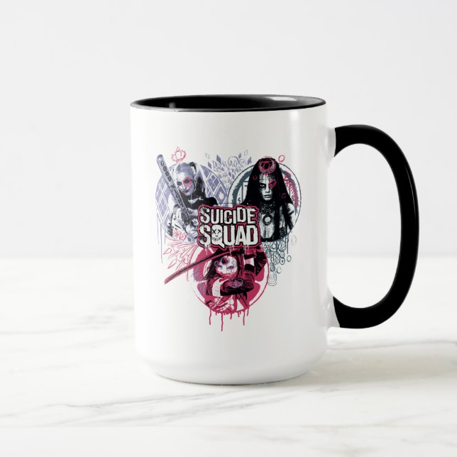 Suicide Squad | Squad Girls Graffiti Abzeichen Tasse (Rechts)