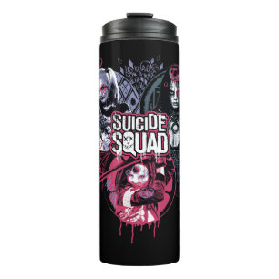 Suicide Squad   Squad Girls Graffiti Abzeichen Thermosbecher