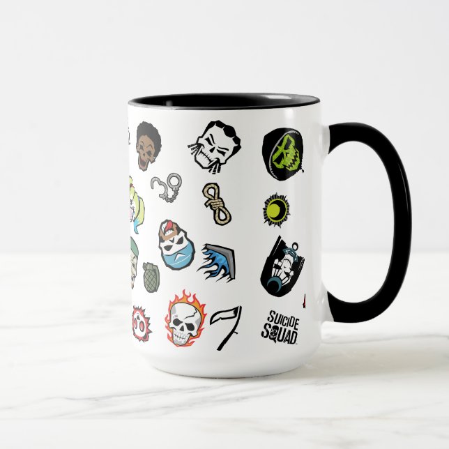 Suicide Squad | Suicide Squad Emoji Pattern Tasse (Rechts)