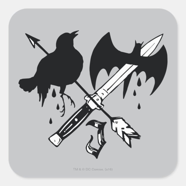 Suicide Squad | Symbol für Joker Quadratischer Aufkleber (Vorderseite)