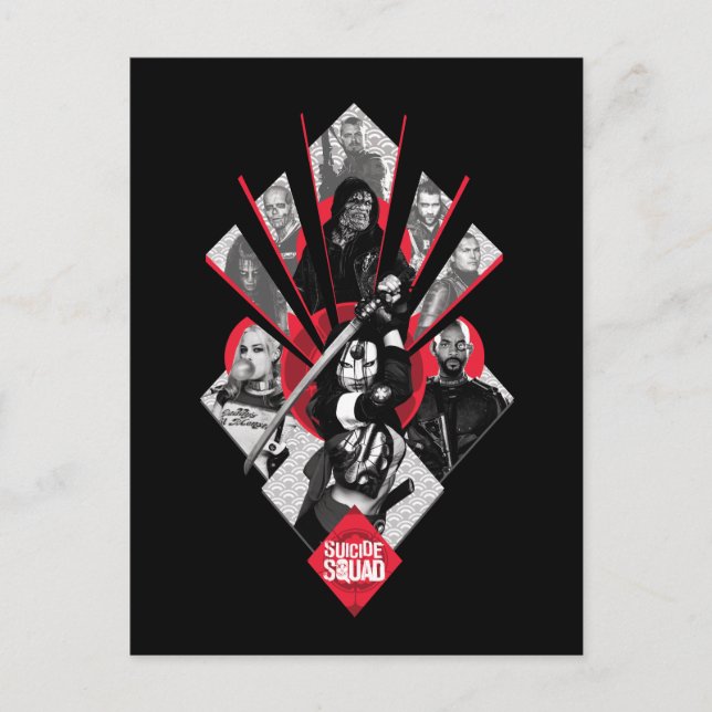Suicide Squad | Task Force X Japanisch Grafik Postkarte (Vorderseite)