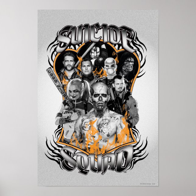 Suicide Squad Task Force X Tribal Tattoo Poster (Vorne)