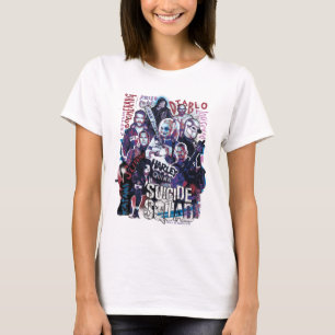 Suicide Squad Task Force X Typografy Foto T-Shirt