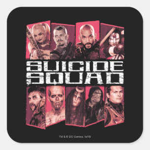 Suicide Squad   Taskforce X Group Emblem Quadratischer Aufkleber