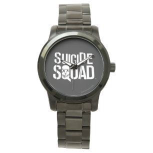 Suicide Squad   Weißes Logo Armbanduhr