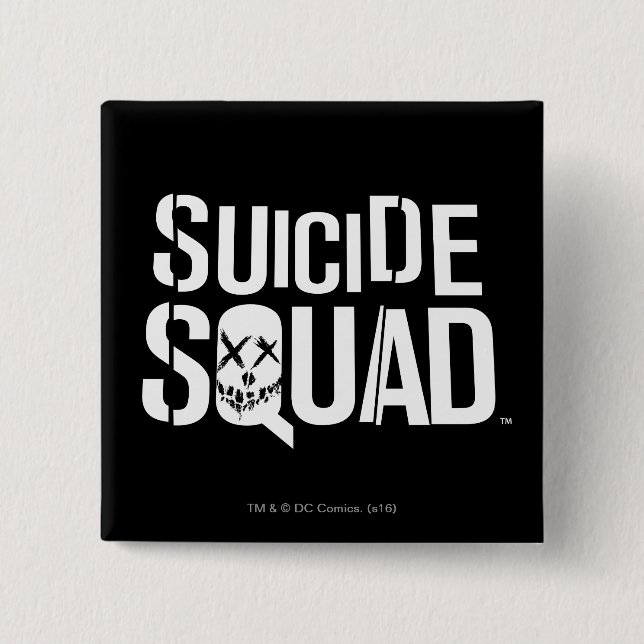 Suicide Squad | Weißes Logo Button (Vorderseite)