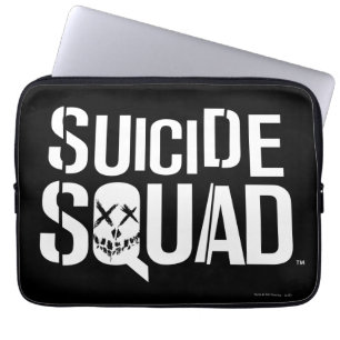 Suicide Squad   Weißes Logo Laptopschutzhülle