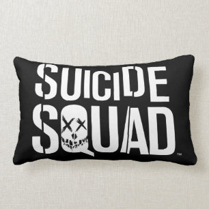 Suicide Squad   Weißes Logo Lendenkissen