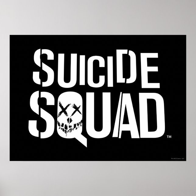 Suicide Squad | Weißes Logo Poster (Vorne)