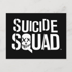 Suicide Squad Weißes Logo Postkarte