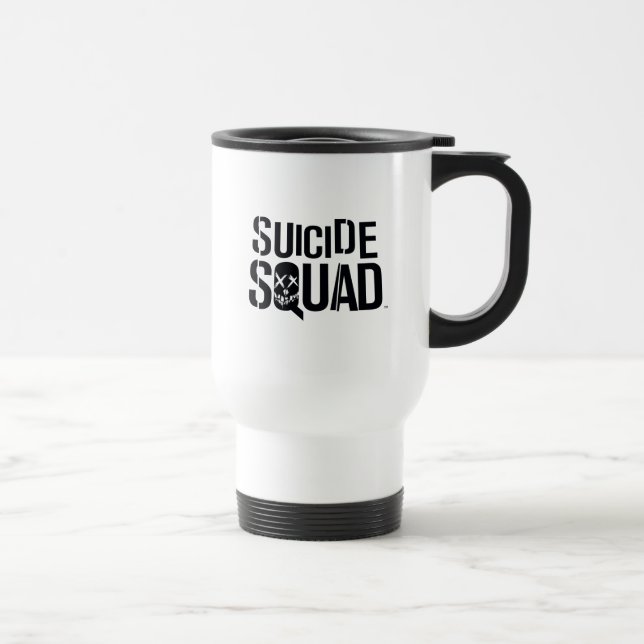 Suicide Squad | Weißes Logo Reisebecher (Rechts)