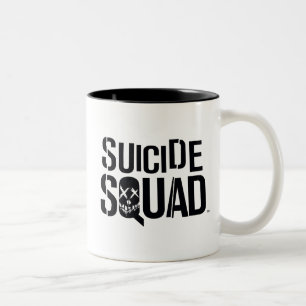 Suicide Squad Weißes Logo Zweifarbige Tasse