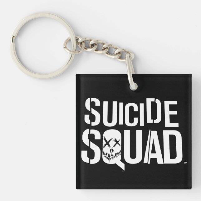 Suicide Squad White Logo Schlüsselanhänger (Vorderseite)