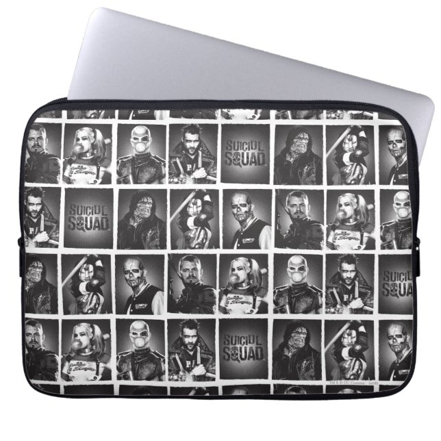 Suicide Squad Yearbook | Pattern Laptopschutzhülle (Vorderseite)