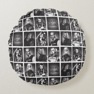 Suicide Squad | Yearbook Pattern Rundes Kissen