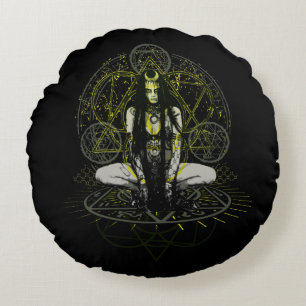 Suicide Squad   Zauberkreise für Verzauberer Rundes Kissen