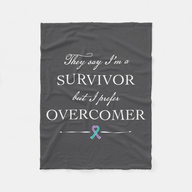 Suicide Survivor - I Prefer Overcomer  Fleecedecke (Vorderseite)