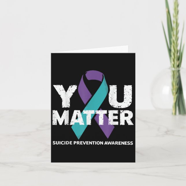 Suicides Prevention Shirts Suicide Awareness  Karte (Vorderseite)