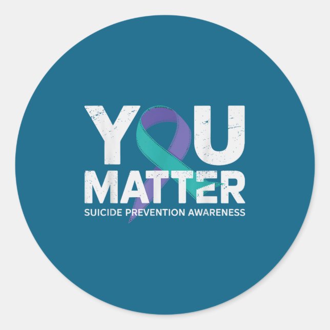 Suicides Prevention Shirts Suicide Awareness  Runder Aufkleber (Vorderseite)