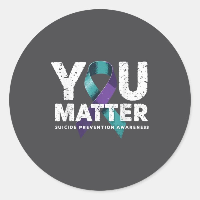 Suicides Prevention Shirts Suicide Awareness  Runder Aufkleber (Vorderseite)