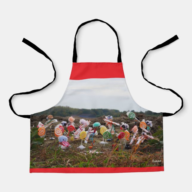 Suikerfeest oogstende Fubby's op het land. Schürze (Vorderseite)