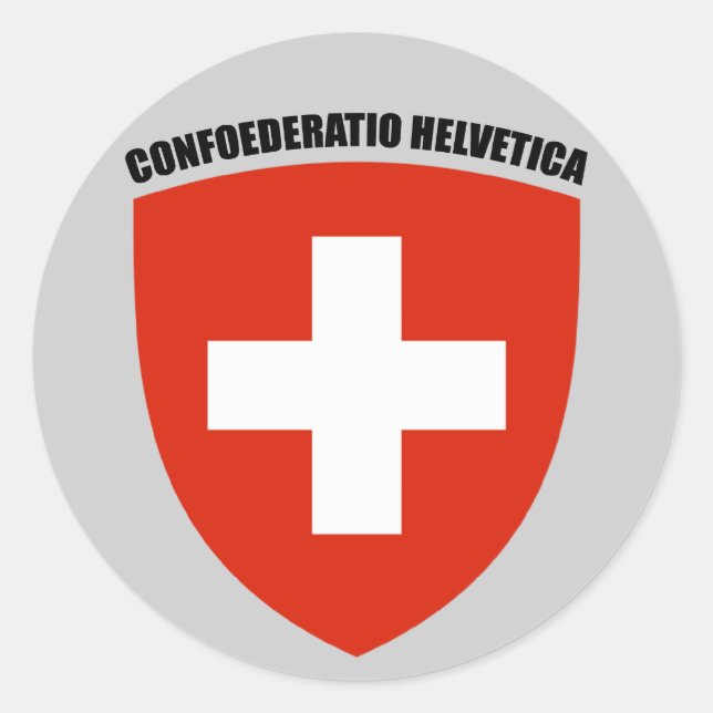 Suisse: Confoederatio Helvetica Runder Aufkleber (Vorderseite)
