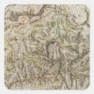 Suisse - die Schweiz Quadratischer Aufkleber