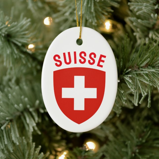 Suisse (Französische Schweiz) Keramik Ornament (Baum)
