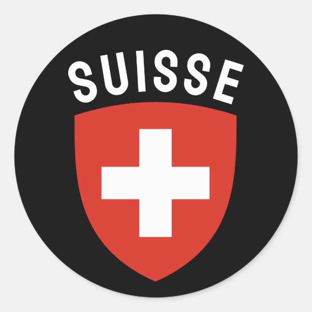 Suisse (Französische Schweiz) Runder Aufkleber (Vorderseite)