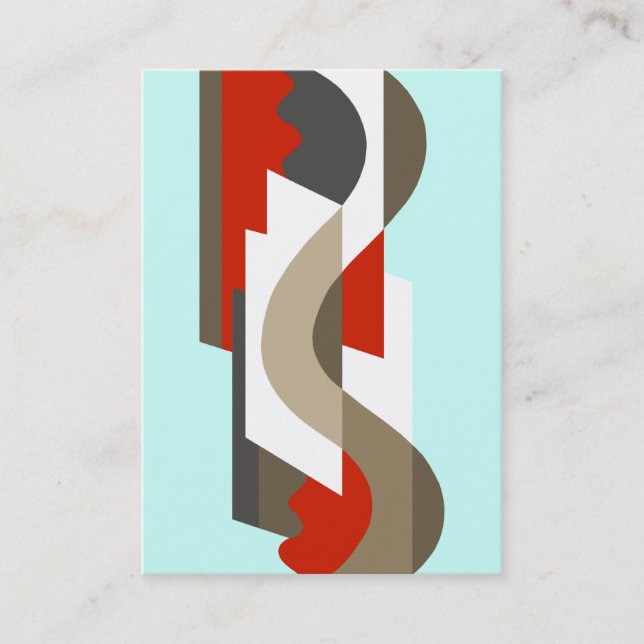 SUISSE: Kunst-Deko Moderne: Sechziger-Büro, Visitenkarte (Vorderseite)