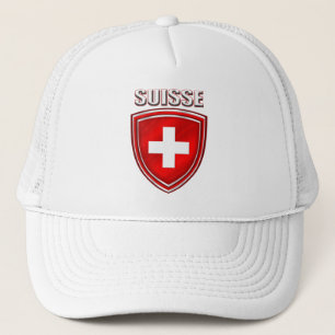 Suisse Logoschild-Emblemflagge von der Schweiz Truckerkappe