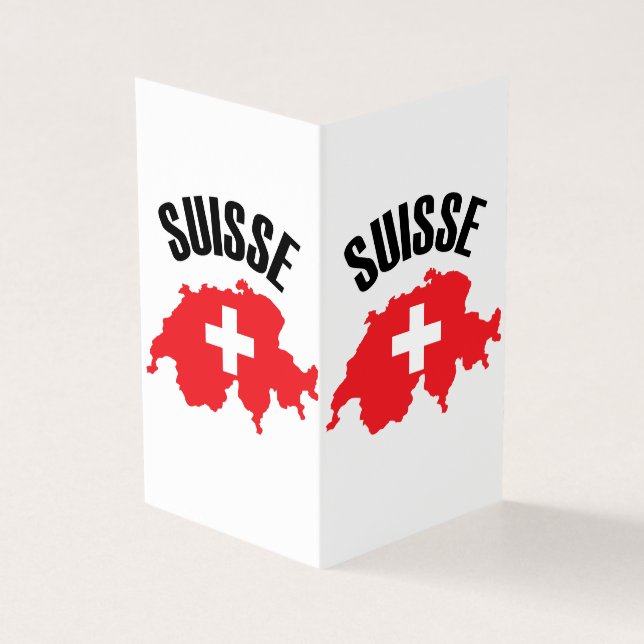 Suisse Switzerland Kartenflagge (Vorderseite)