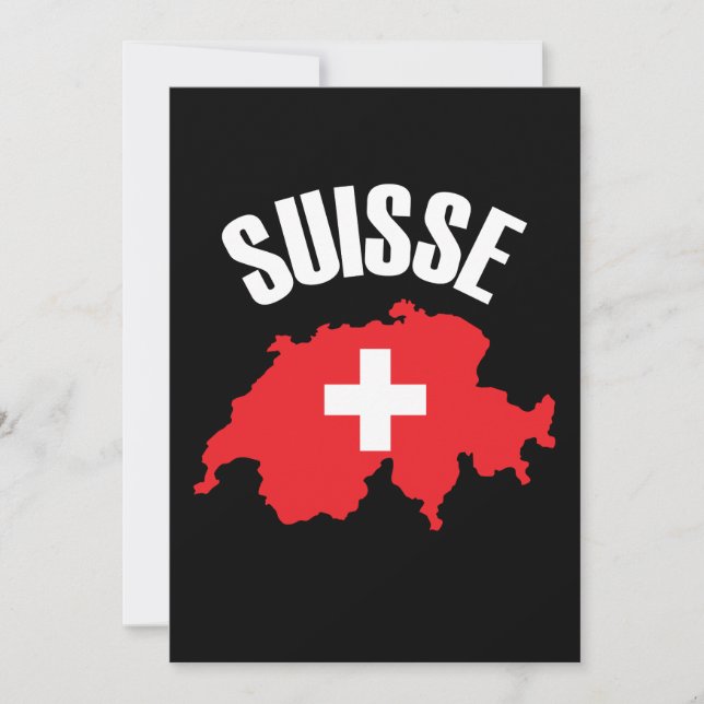 Suisse Switzerland Kartenflagge (Vorderseite)