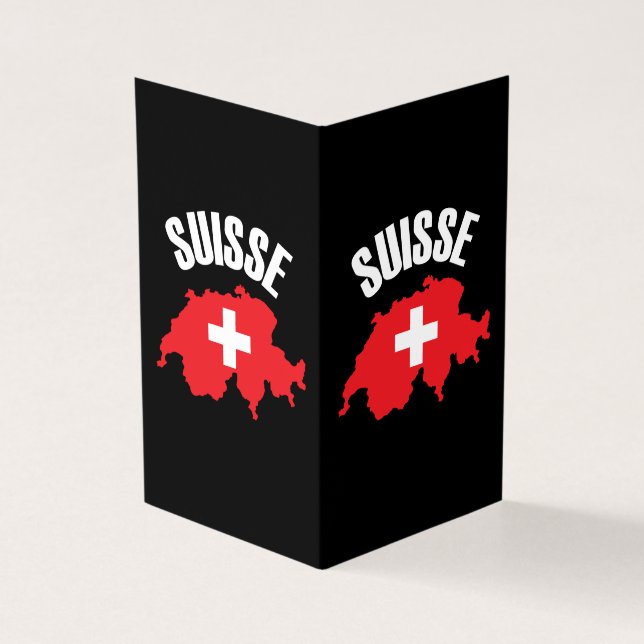 Suisse Switzerland Kartenflagge (Vorderseite)