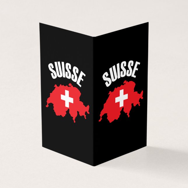 Suisse Switzerland Kartenflagge (Vorderseite)