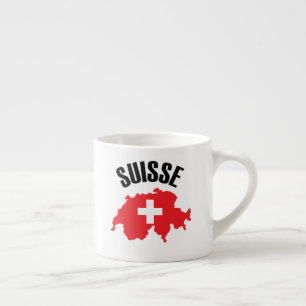 Suisse Switzerland Kartenflagge Espressotasse