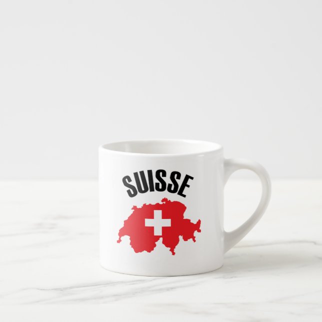 Suisse Switzerland Kartenflagge Espressotasse (Rechts)