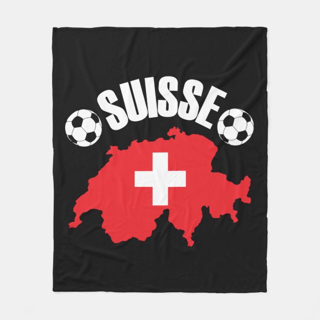 Suisse Switzerland Soccer Fleecedecke (Vorderseite)