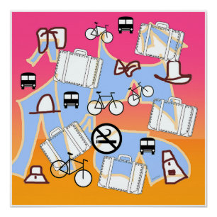 Suitcase wird reisen poster