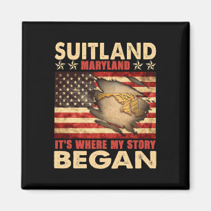 Suitland Maryland USA Flagge 4. Juli Magnet