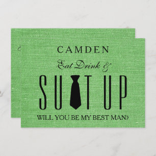 Suitup Werden Sie mein Bestman sein Einladung