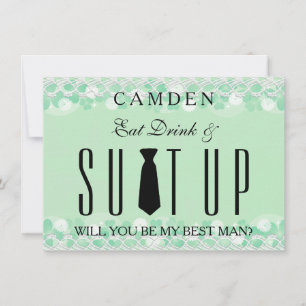 Suitup Werden Sie mein Bestman sein Einladung