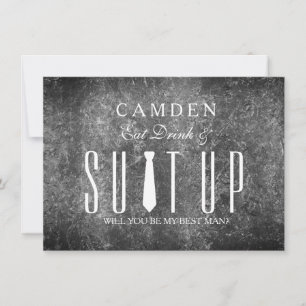 Suitup Werden Sie mein Bestman sein Einladung