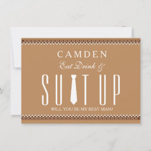 Suitup Werden Sie mein Bestman sein Einladung
