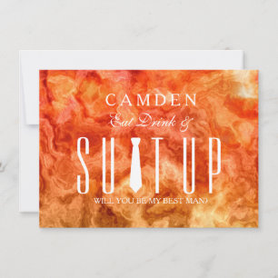 Suitup Werden Sie mein Bestman sein Einladung