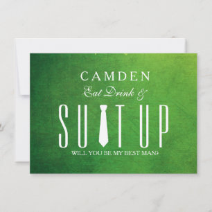 Suitup Werden Sie mein Bestman sein Einladung