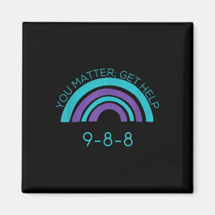 Suizid Awareness Prevention 988 Magnet