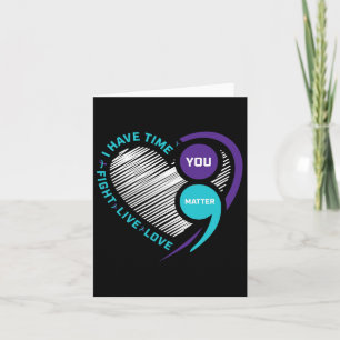 Suizid Awareness Prevention Herzstück Semi Colon S Karte