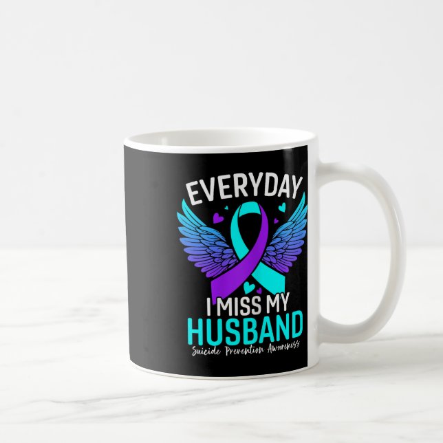 Suizid Awareness Shirt Husband Suicide Kaffeetasse (Rechts)